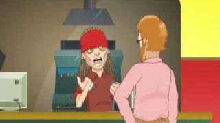 AXL ROSE working at McDOOGALS Very Funny [upl. by Annaohj]