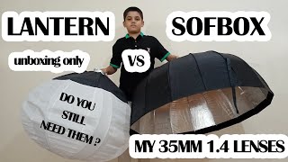 SOFTBOX vs Lantern UNBOXING of softbox and Lantern [upl. by Ardnasxela]