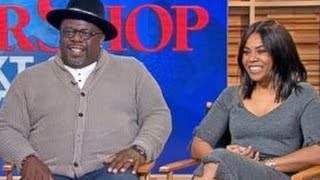 Barbershop The Next Cut  Cedric the Entertainer Regina Hall Dish on New Comedy [upl. by Garges]