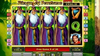 Rings of Fortune Slot  Huge Win  €2 Bet  Novomatic [upl. by Howarth353]