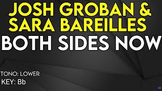 Josh Groban amp Sara Bareilles  Both Side Now  Karaoke Instrumental  Lower [upl. by Gare]