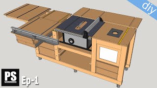 DIY Mobile Workbench with Table Saw amp Router Table  Ep 1 [upl. by Carrol]