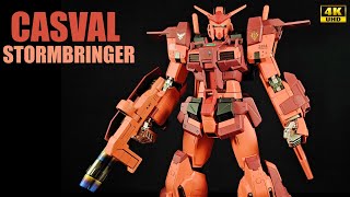 314 MG CASVAL GUNDAM STORMBRINGER  Custom Painted  Gunpla Showcase in 4K [upl. by Glenden159]