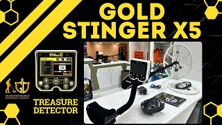 Gold Stinger x5 treasure metal and gold detector  extraordinary metal detector features [upl. by Tterrej]