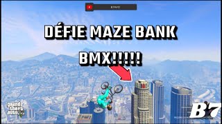 JE MONTE LA MAZE BANK EN BMX GTAV [upl. by Lesde]