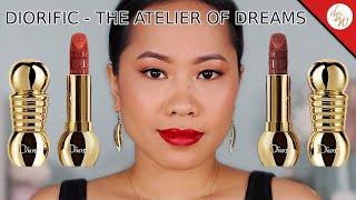 DIORIFIC  THE ATELIER OF DREAMS  rouge capucine taupe ispahan  REVIEW DEMO and SWATCHES [upl. by Saiasi434]