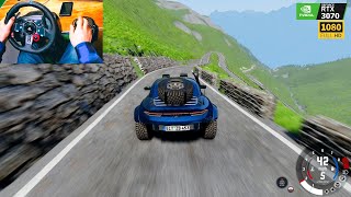 Realistic car drive on Stelvio Pass Italy  Steering wheel and shifter gameplay Ep 05 [upl. by Rhpotsirhc35]