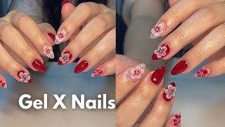 Watch me do a full gel x set  step by step tutorial 🧸 [upl. by Adnwahs600]