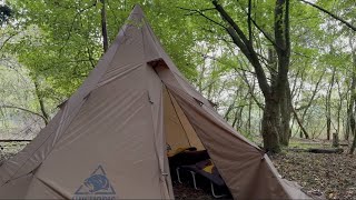 Hot Tent 2 nights in the woods [upl. by Anerec]