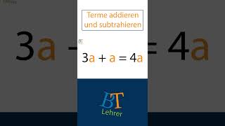 Terme addieren und subtrahieren einfach erklärt in 1 Min [upl. by Mcgean]