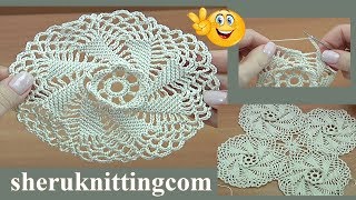 Crochet Round Motif Tutorial 51 [upl. by Burnight657]