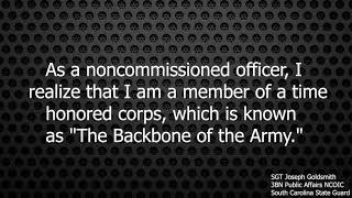 NCO Creed  The Creed of the Noncommissioned Officer [upl. by Ayihsa498]