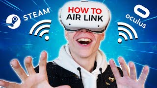 How To Use Air Link On Oculus Meta Quest 2 To Play Steam amp Oculus VR Games [upl. by Gelya]