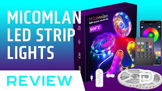 Micomlan RGB LED Strip Lights Review  EHOME App RGB LED Strip Lights [upl. by Rednasela]