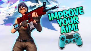 How to Improve AimAccuracy on Controller WarmUp Course Fortnite Console PS4Xbox [upl. by Ahsinyar]