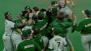 1989 ALCS Gm5 Athletics win pennant [upl. by Eeltrebor]