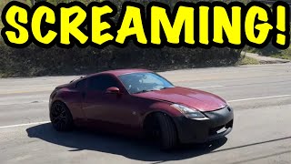 Crazy Loud True Dual Straight Piped Nissan 350z [upl. by Yreme184]