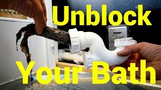 Fix a Slow Draining Bath Unblock Bathtub Drain with no Chemicals [upl. by Garland]