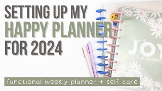 2024 HAPPY PLANNER SETUP  Weekly Planner Setup with Self Care Planner [upl. by Leblanc]