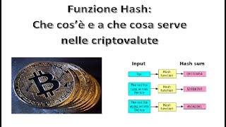 Funzione Hash che cosè e a cosa serve nelle criptovalute [upl. by Ylim]