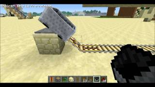 Very Simple Buttonless Minecart Launch Using Glass Panes [upl. by Isnan]