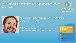 S2E312 quotTemporal dynamics of tinnitus  use of apps in the real worldquot Winny Schlee [upl. by Port320]