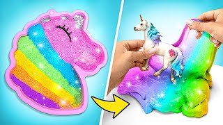 Leuchtender RegenbogenEinhornMix  COOLEST CRAFTS 🦄✨ [upl. by Neerhtak]