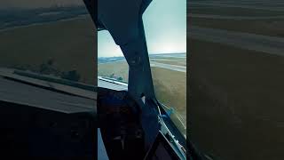 B737 Landing Cockpit View b737 cockpitview avgeek [upl. by Etneciv]