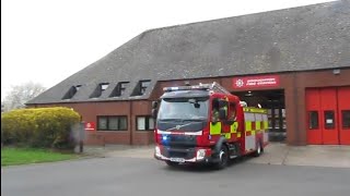 DOOR SHUTS ON PUMP Buckinghamshire Fire and Rescue Service  Broughton Turnout [upl. by Care684]