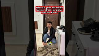 Habersiz gelen misafirlere bişeyler almak için gizlice markete gitmek 😁 [upl. by Pelage451]