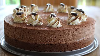 Gâteau Mousse au Chocolat sans cuisson  sans gélatine [upl. by Bernardi218]