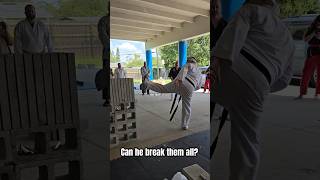 Testing Power  Power Sidekick Concrete Black Belt Martial Arts Breaking karate martialarts mma [upl. by Notluf]