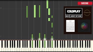 Coldplay  Army of One Piano Cover  Tutorial  Sachin Sen [upl. by Oiruam]
