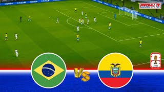 Brazil vs Ecuador  FIFA World Cup 2026 Qualifiers  Full Match All Goals  PES 2021 Game Simulation [upl. by Haley427]