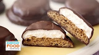 Chocolate Covered Marshmallow Cookie  Everyday Food with Sarah Carey [upl. by Ellehcal297]