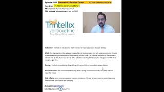 Trintellix vortioxetine major depressive disorder MDD [upl. by Yort379]