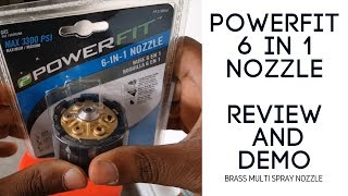 POWER FIT Pressure Washer 6 in 1 Nozzle Review and Demo [upl. by Haniraz]