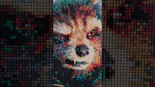 Rocket Lego Mosaic gardiansofthegalaxy lego rocket legoart mosaic custom legomosaic groot [upl. by Eraste845]