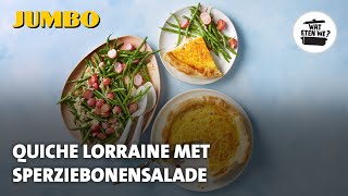 Wat eten we Quiche lorraine met sperziebonensalade [upl. by Rainah]