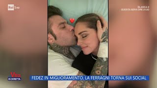 Fedez sta meglio Chiara Ferragni va a trovarlo con il figlio  La vita in diretta 05102023 [upl. by Jaime]