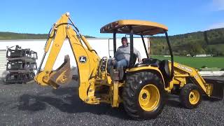 2005 John Deere 110 TLB Tractor Loader Backhoe 4X4 980 Hours Hydro 43HP For Sale Very Nice Machine [upl. by Emiaj277]