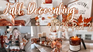 FALL Bake amp DECORATE WITH ME 2024 Decorating Living Room For Fall  Decorate With Me 2024 Part 4 [upl. by Ellierim458]