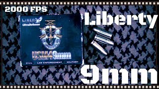 Liberty Ultra Defense 9mm 50 gr JHP Gel Test Halo Point HD [upl. by Ardnauqal872]