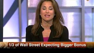 OneThird of Wall Street Workers Expect Bigger Bonus Video [upl. by Nnayr]