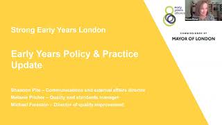 Strong Early Years London Webinar  Policy amp practice update [upl. by Whiffen490]