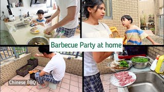 Balcony Barbecue dinner as a mixed family in Shanghai I Busy days [upl. by Bostow]