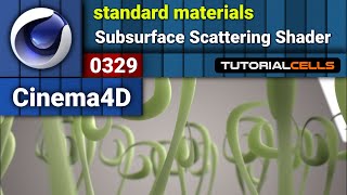 0329 Subsurface Scattering  sss  Shader in cinema 4d [upl. by Marlow671]