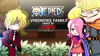 VINSMOKE FAMILY react to SANJI  🇺🇸🇧🇷  GACHA ONE PIECE🏴‍☠️ [upl. by Maddeu976]