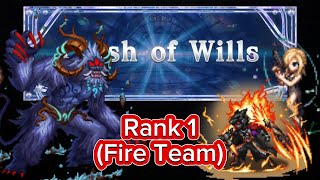 FFBE  Clash of Wills Abominable Snowbeast  Rank 1 Clear Fire Team 🤟 [upl. by Dacia]