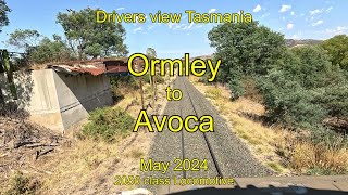 Drivers view Tasmania Ormley to Avoca May 2024 [upl. by Allemac]